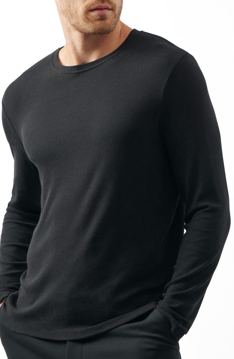ATM Anthony Thomas Melillo Oversize Rib Long Sleeve T-Shirt, Alternate, color, Black