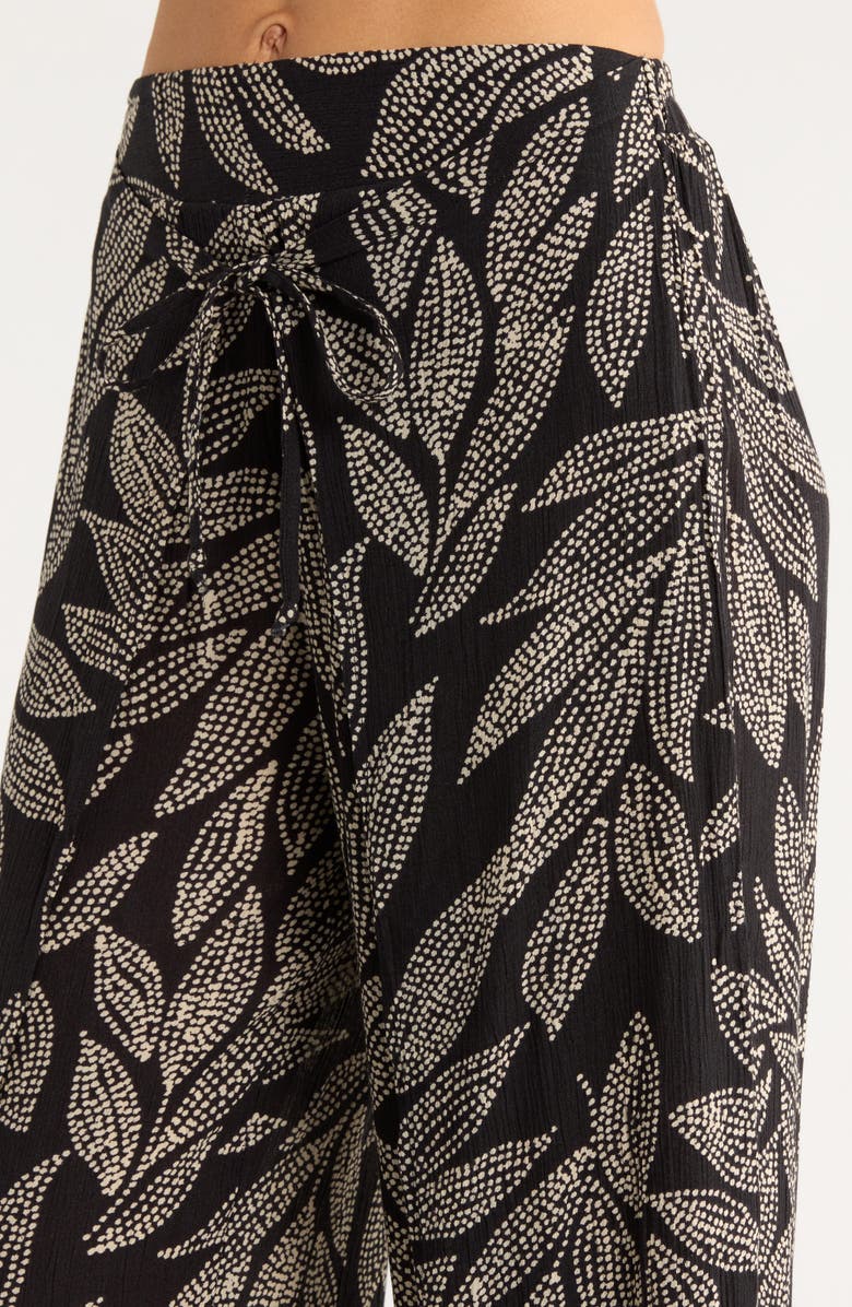 Elan Print Cover-Up Wrap Pants, Alternate, color, Black Catagena Print