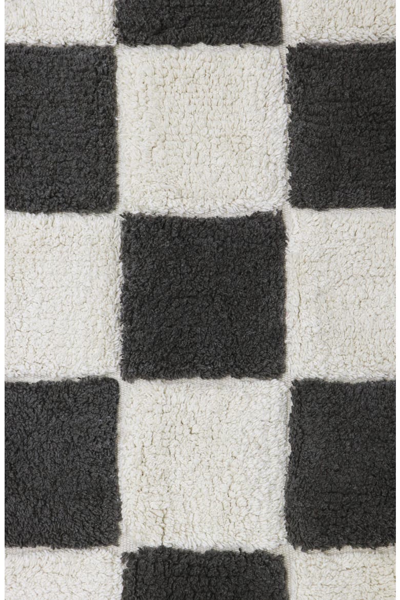Tiles Washable Cotton Blend Rug, Alternate, color, GREY