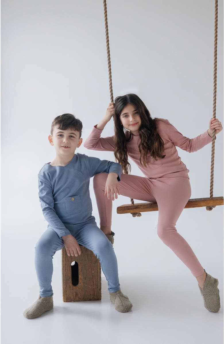 NoggiWear Wrap with Pocket Loungewear Set, Alternate, color, 