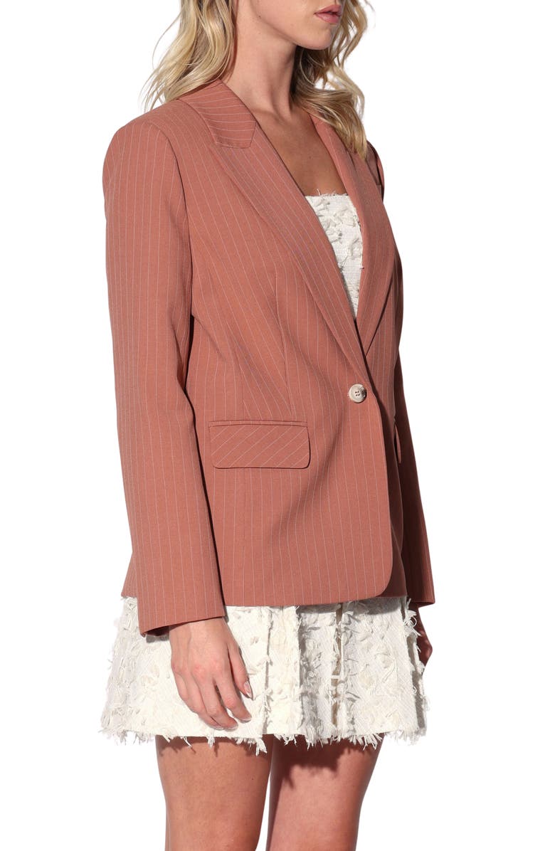 Walter Baker Serena Pinstripe Blazer, Alternate, color, Clay Pinstripe
