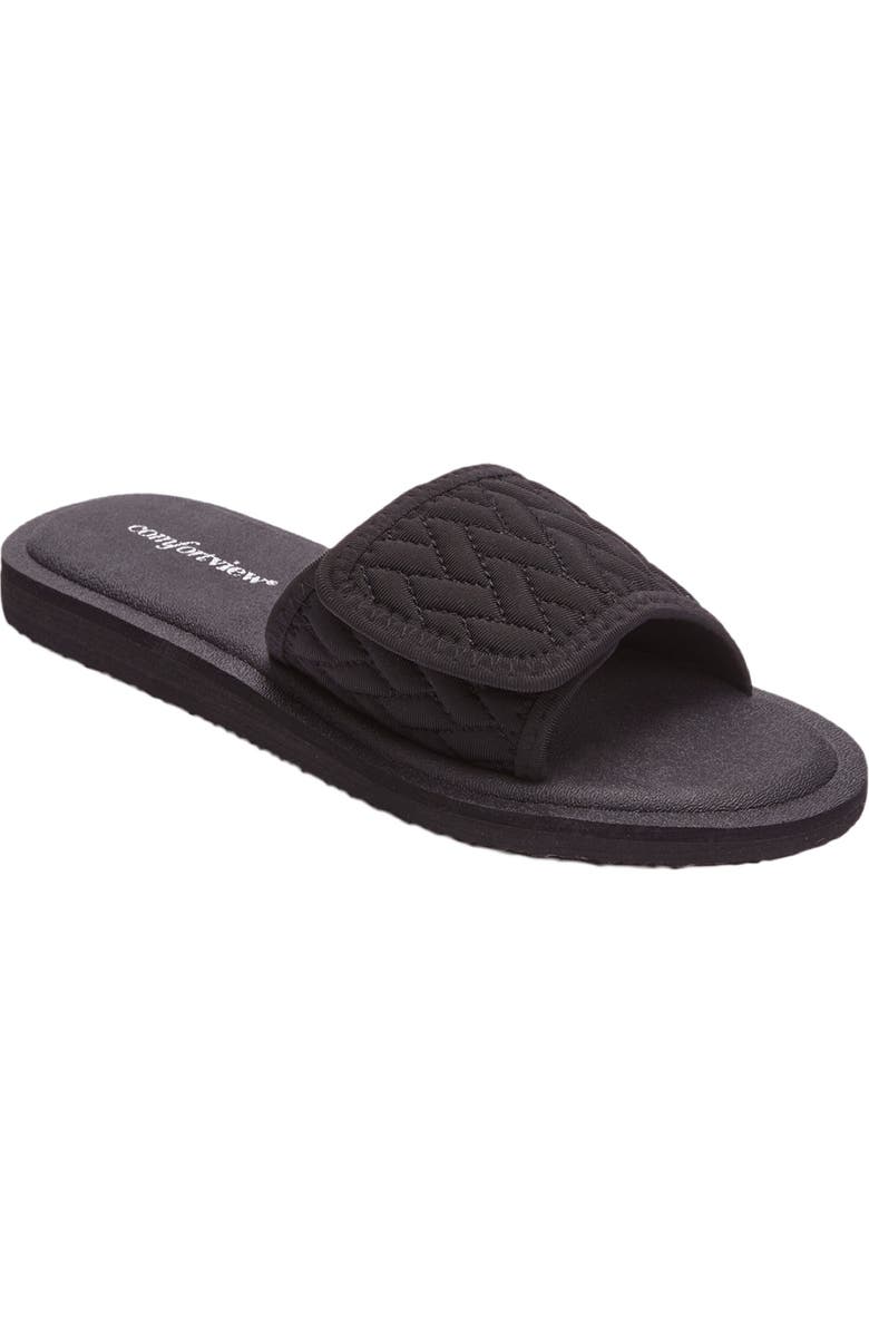 Comfortview The Palmer Slip On Sandal, Main, color, Black