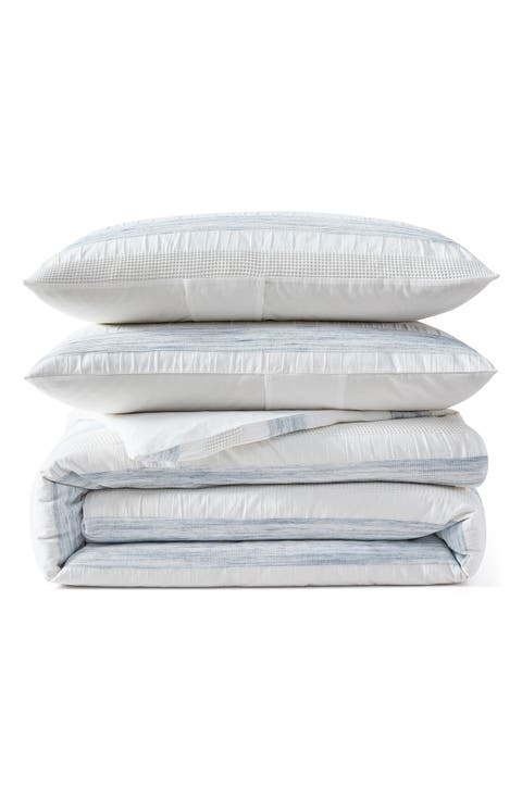 Waffle Stripe Comforter & Sham Set