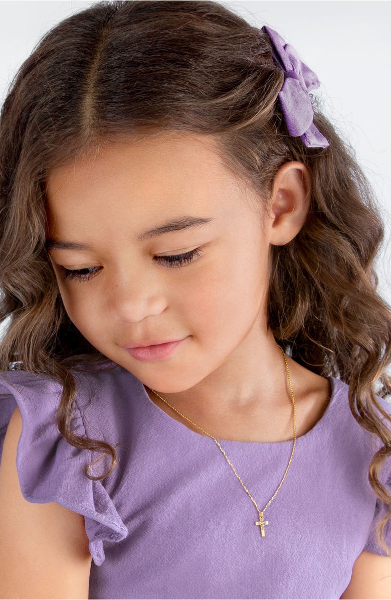 Tiny Blessings 14K Gold Pure Faith Cross 12-14" Necklace, Alternate, color, 14K Yellow Gold