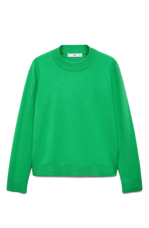 Rib Mock Neck Sweater