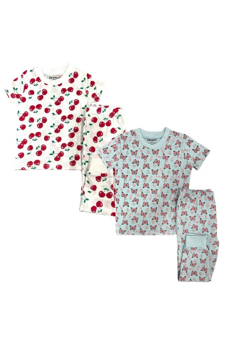 BenBen 2 Pack Girls' Shortsleeve Pajamas, Alternate, color,