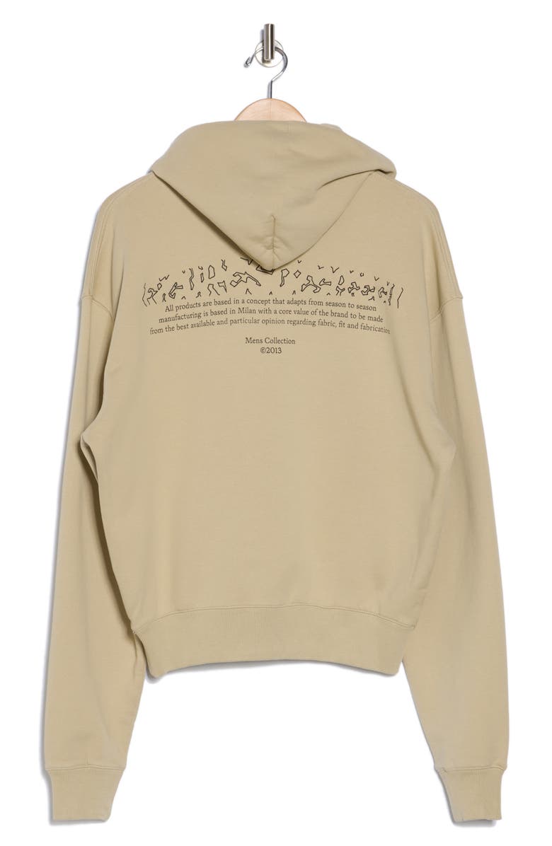 Off-White Cotton Graphic Hoodie, Alternate, color, 