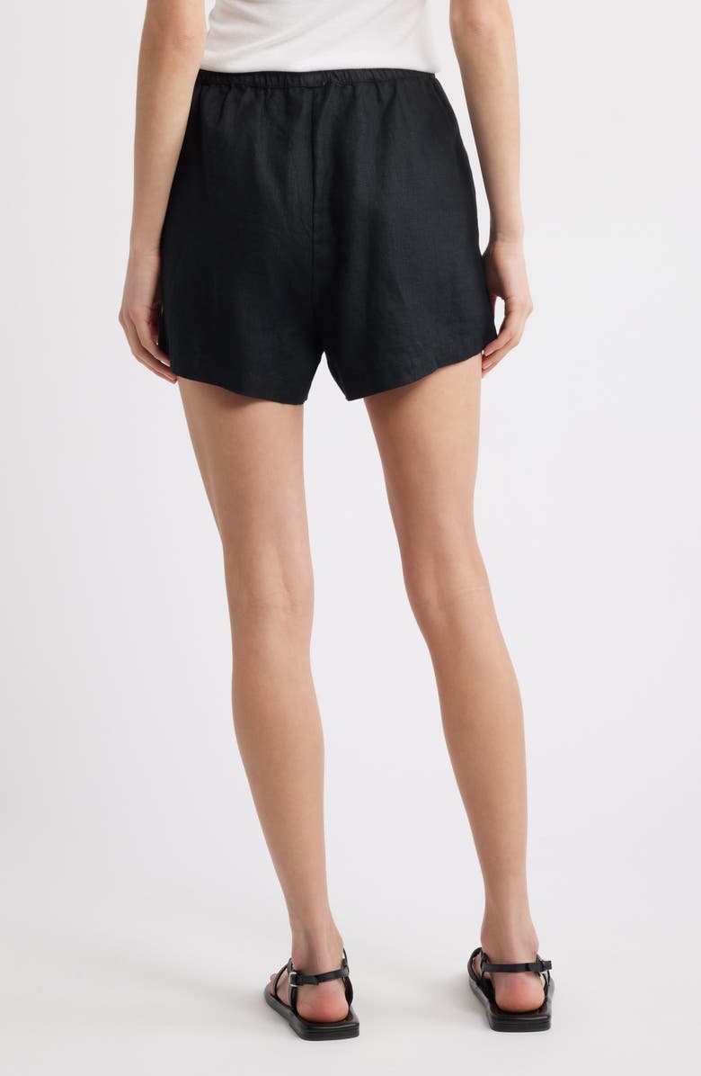 Rails Jenner Linen Drawstring Shorts, Alternate, color, Black