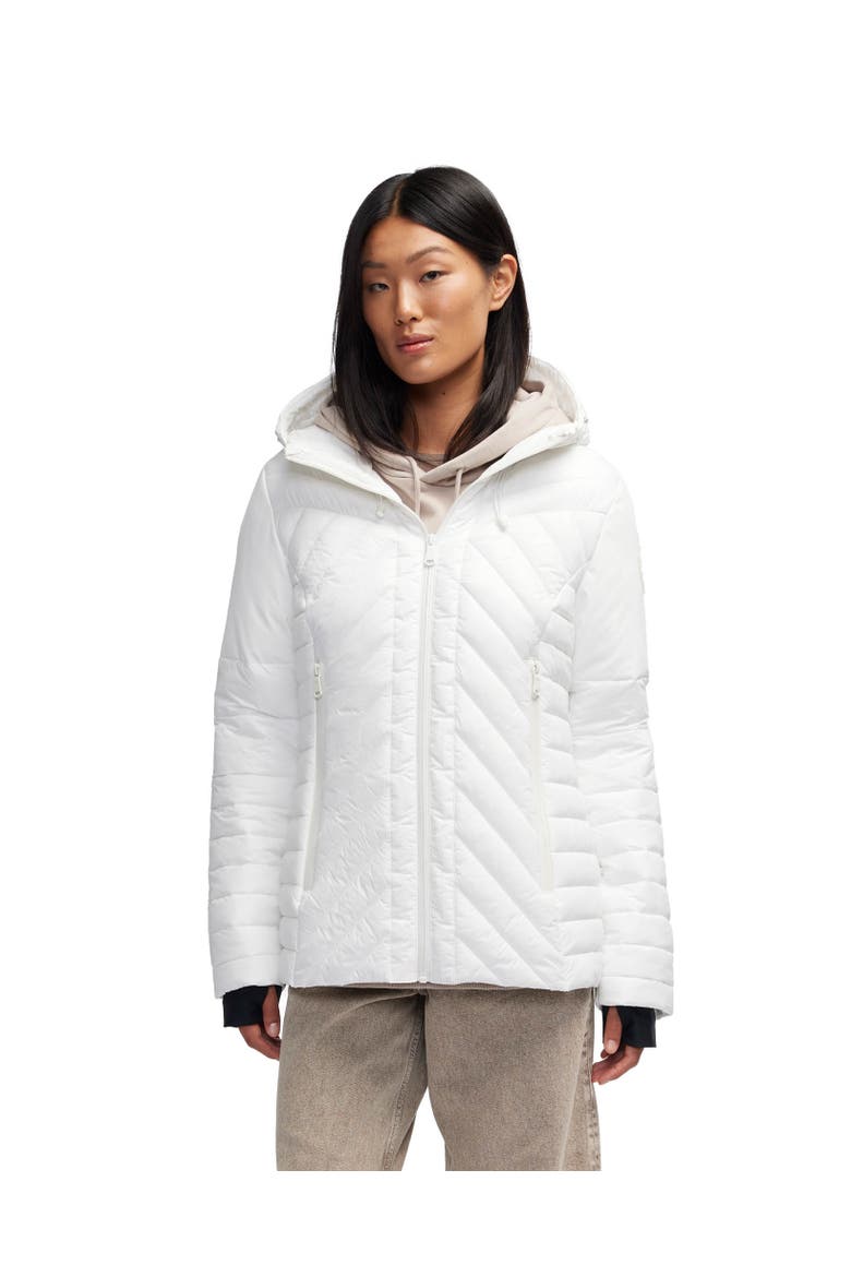Women's Esmay Lightweight Mixed Media Quilted Packable Puffer, Main, color, White Opal