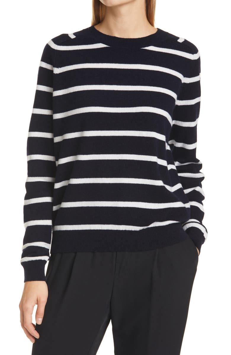 Vince Striped Wool & Cashmere Blend Sweater, Main, color,