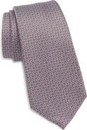 Canali Pink Floral Medallion Silk Jacquard Tie