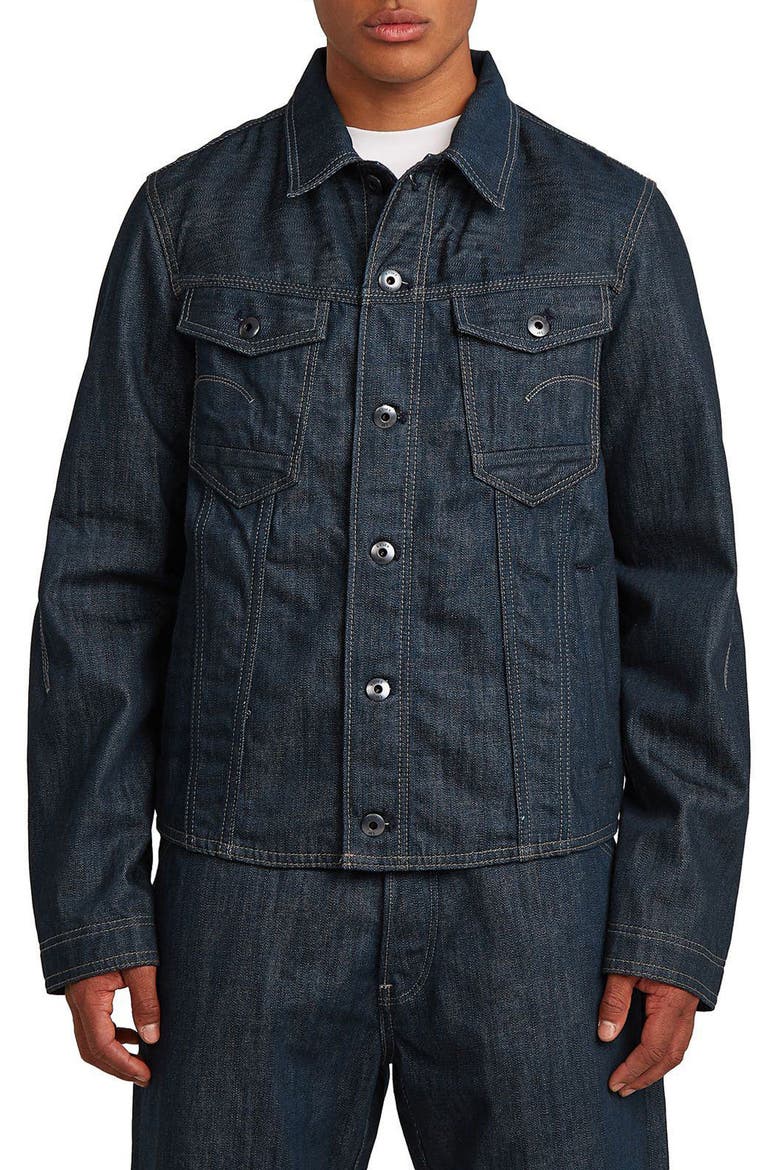 Slim 3D Dart Jacket, Main, color, NEO RAW DENIM