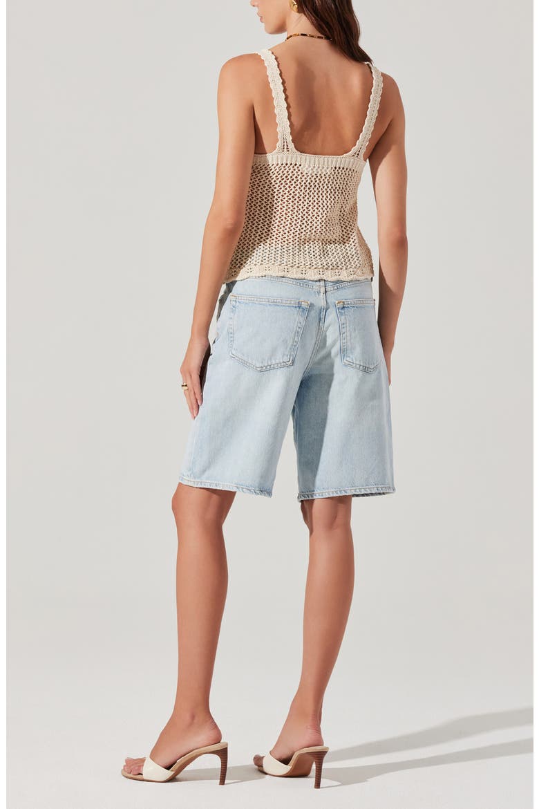 Kalaya Crochet Sweater Tank, Alternate, color, NATURAL