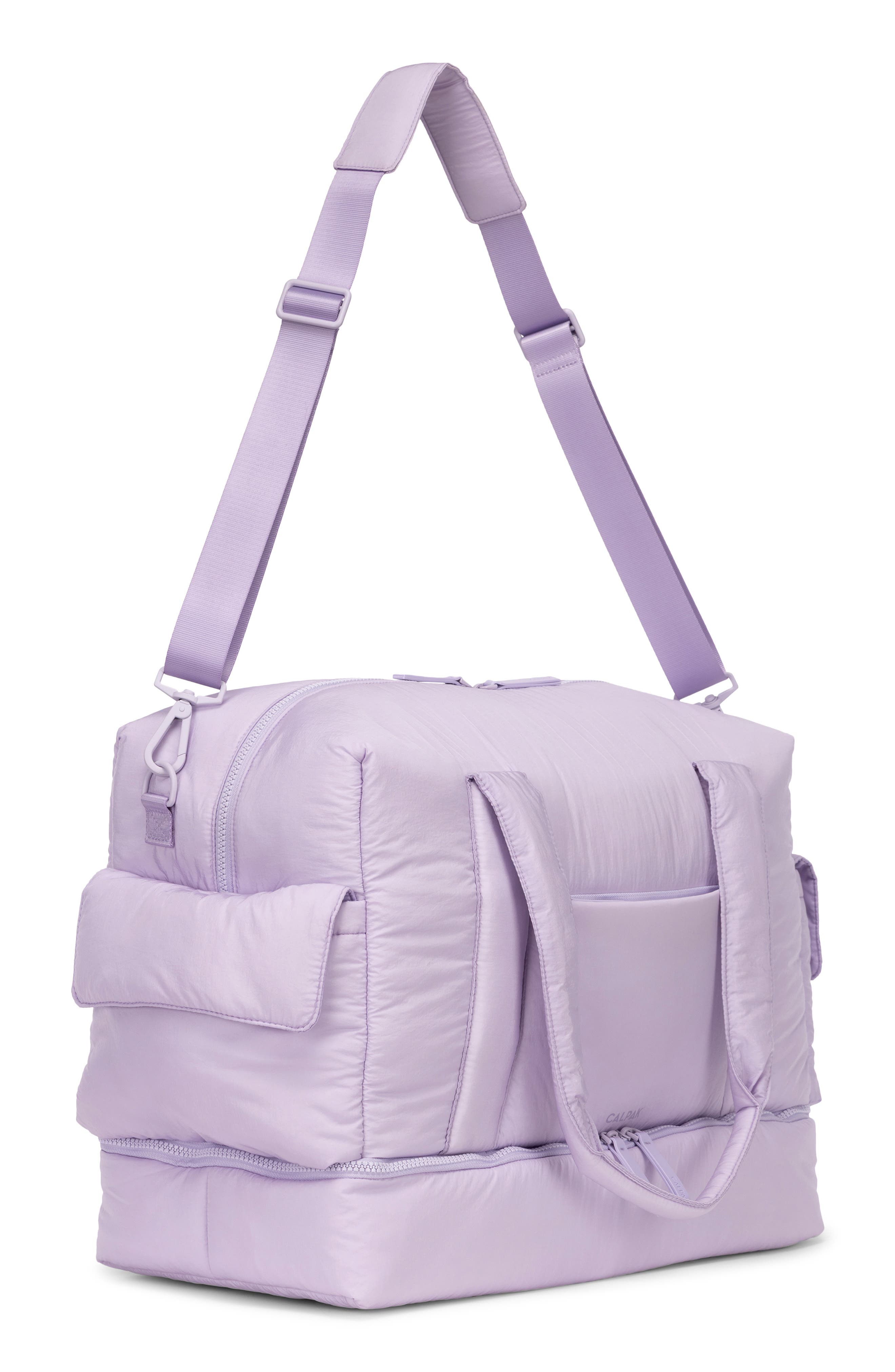 CALPAK Weekender Recycled Nylon Diaper Duffel Bag, Alternate, color, Orchid