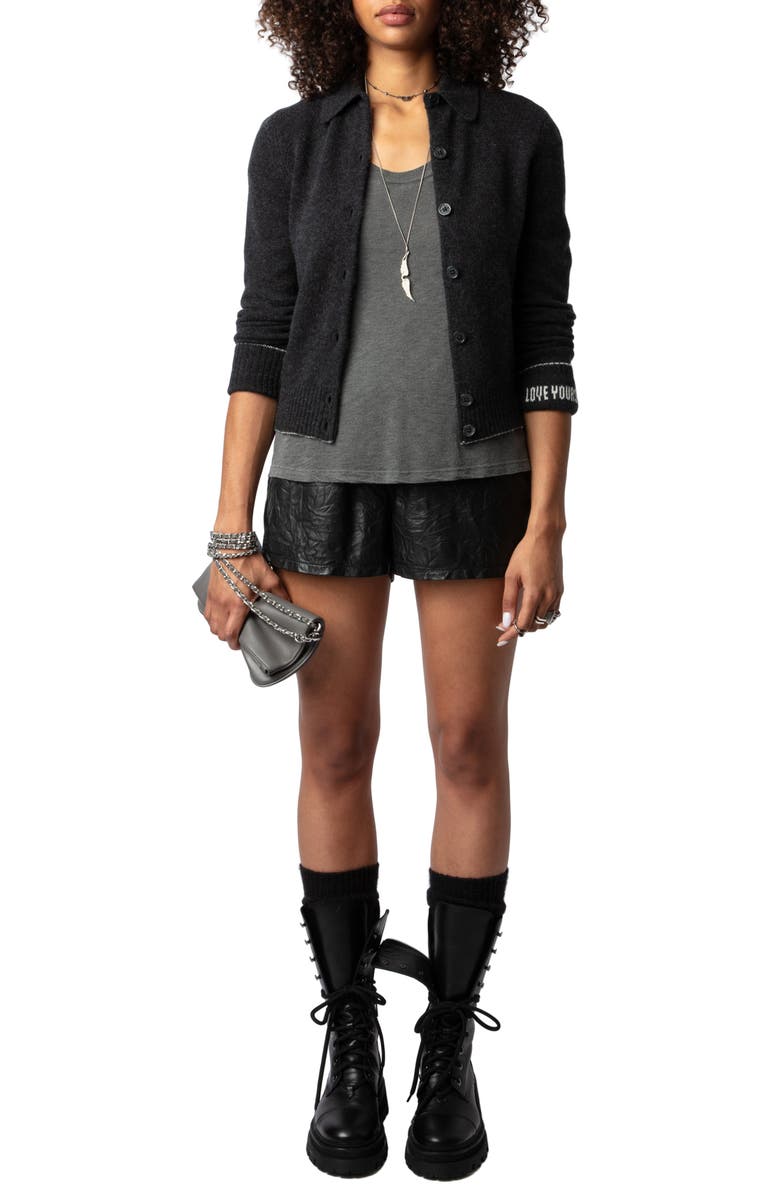 Zadig & Voltaire Voltia Cashmere Cardigan, Alternate, color, 