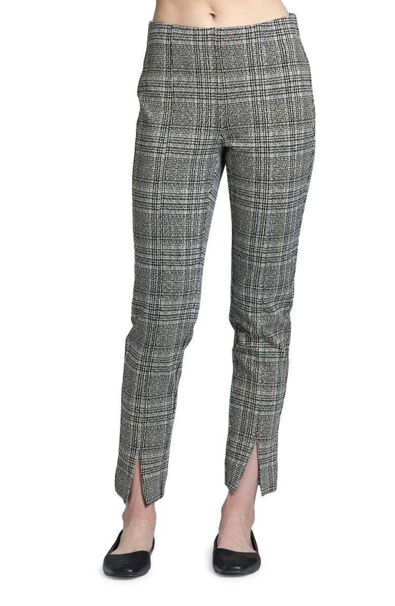 APNY Plaid Split Hem Pull-On Crop Slim Pants, Main, color, 