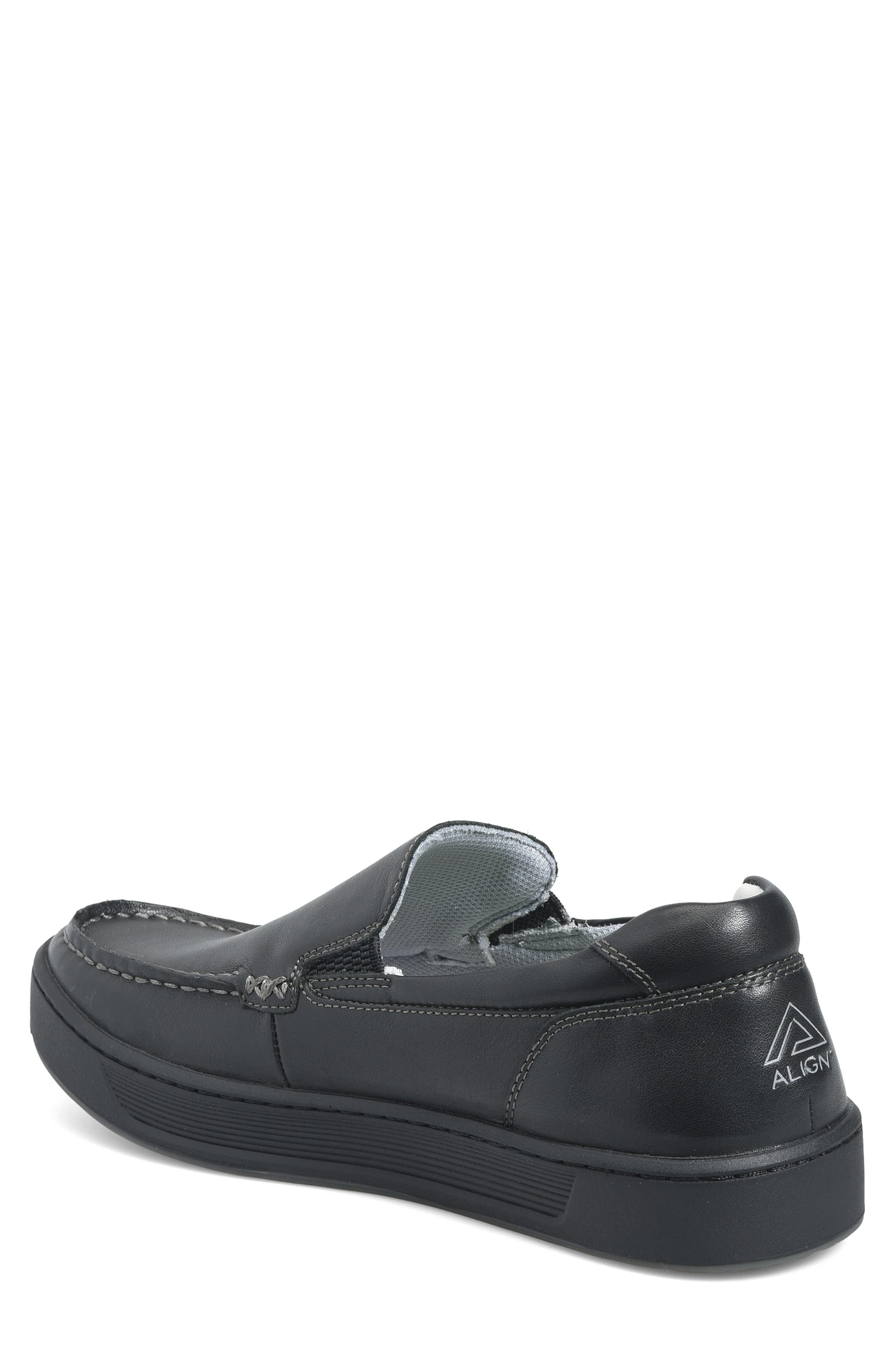 Align Trayton Leather Loafer Sneaker - Wide Width Available, Alternate, color, Black