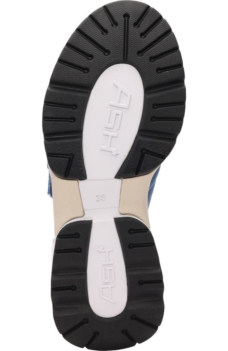 Ash Delia Slingback Denim Wedge Sandal, Alternate, color, Dark Blue