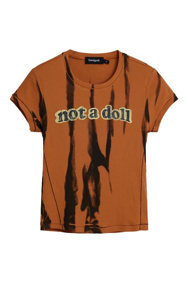 Not a Doll Cotton Graphic T-Shirt, Main, color, BROWN