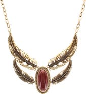 OLIVIA WELLES Feather Bib Necklace