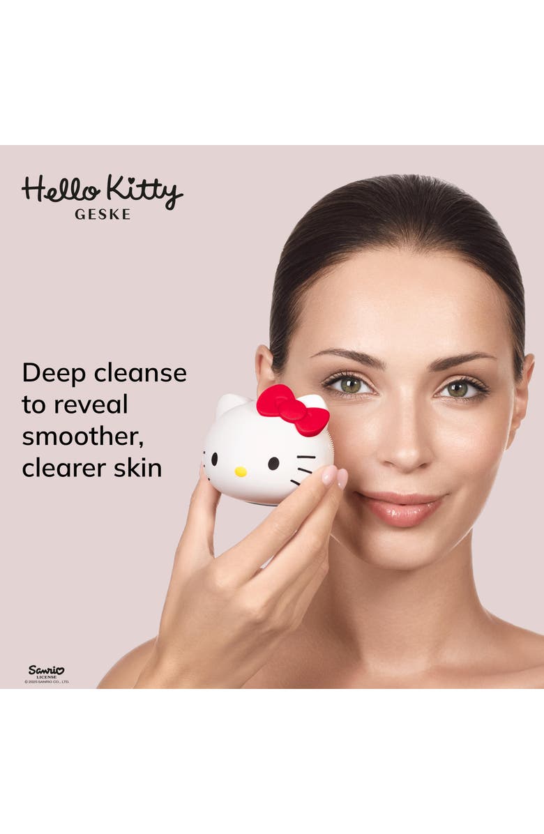 GESKE Hello Kitty SmartAppGuided Sonic Facial Brush | 4 in 1, Alternate, color, Hello Kitty Starlight