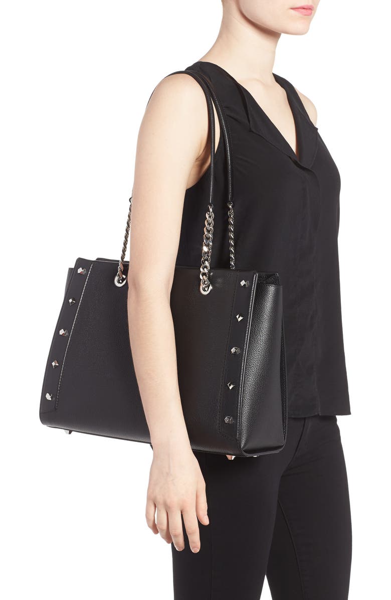 MCM Large Catherine Leather Tote, Alternate, color,