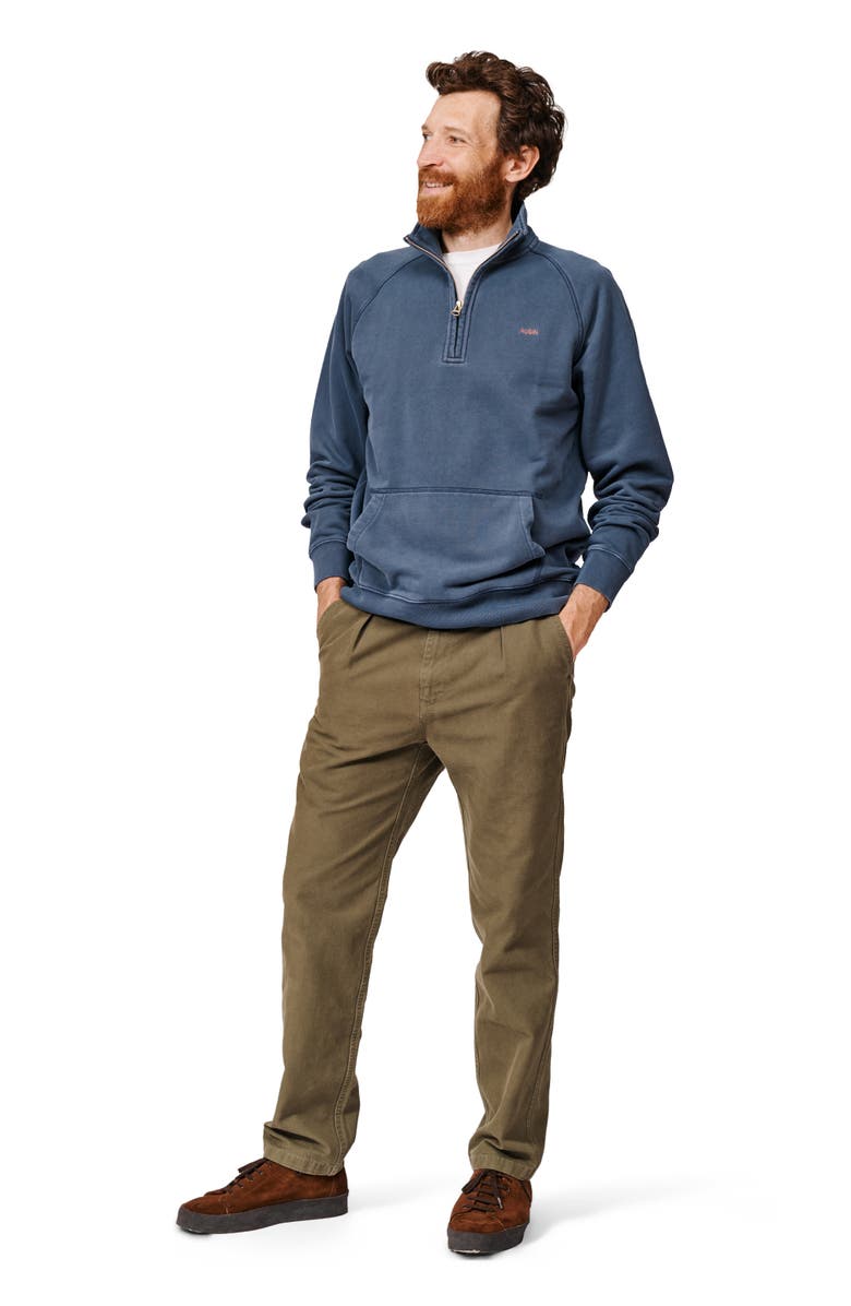 Aubin Provost Zip Neck Sweatshirt, Alternate, color, Navy