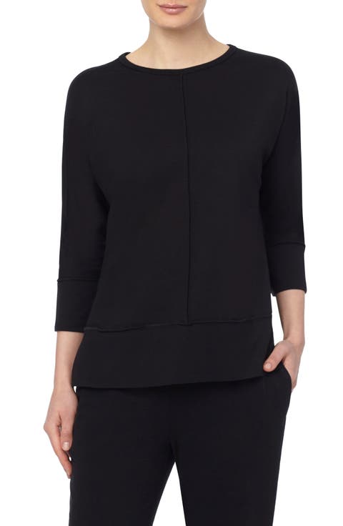 Jones New York Serenity Three Quarter Sleeve Knit Top (Regular & Petite)