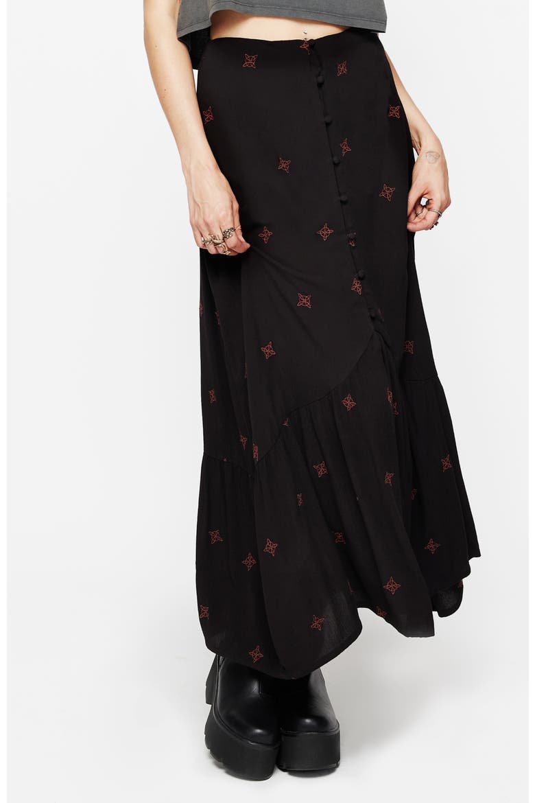 Sublime Witches Knot Midaxi Skirt, Alternate, color, Black