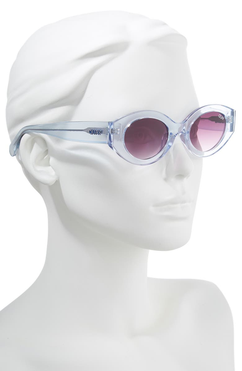QUAY Australia See Me Smile 50mm Cat Eye Sunglasses, Alternate, color, 