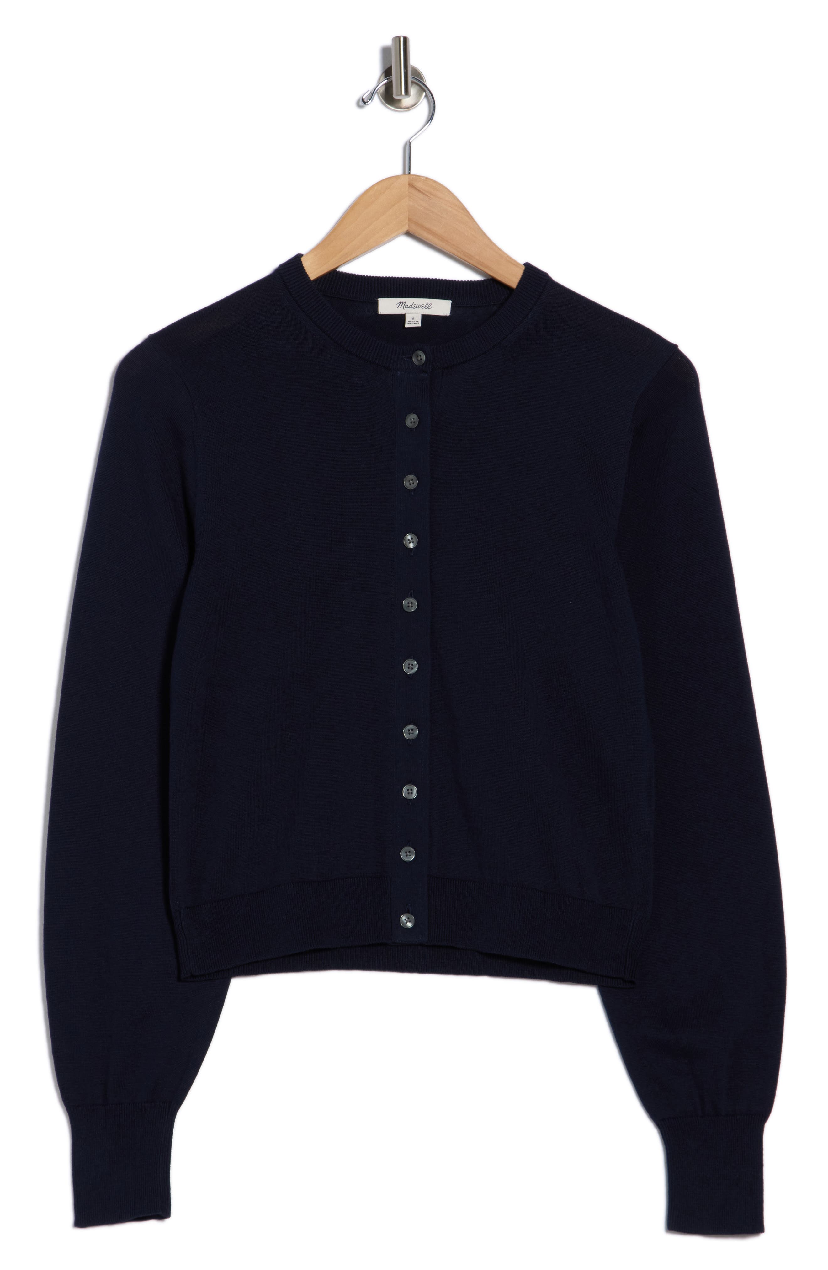 Madewell Cotton Crewneck Cardigan