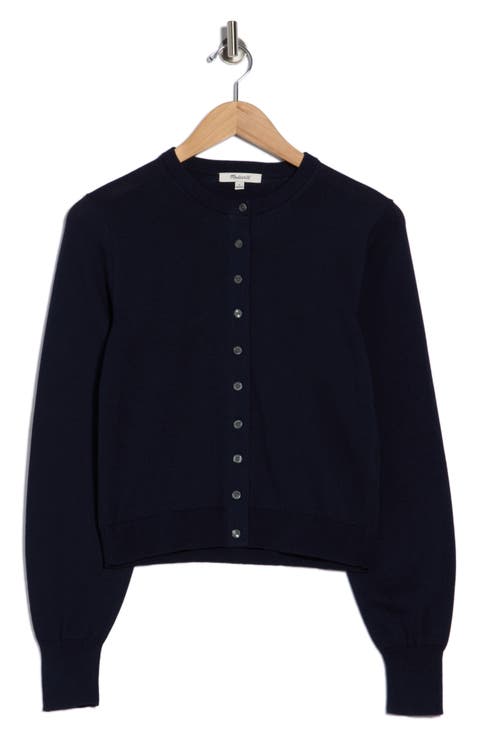 Cotton Crewneck Cardigan