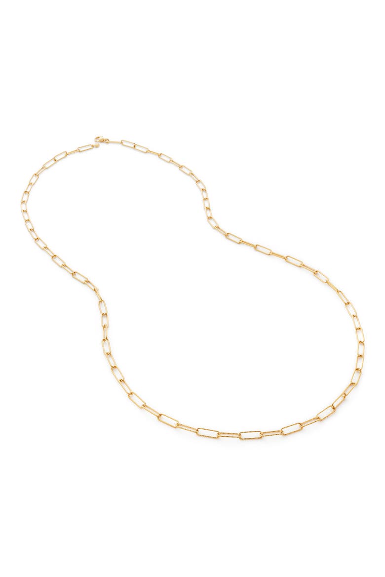 Alta Textured Chain Necklace, Main, color, 18CT GOLD ON STERLING