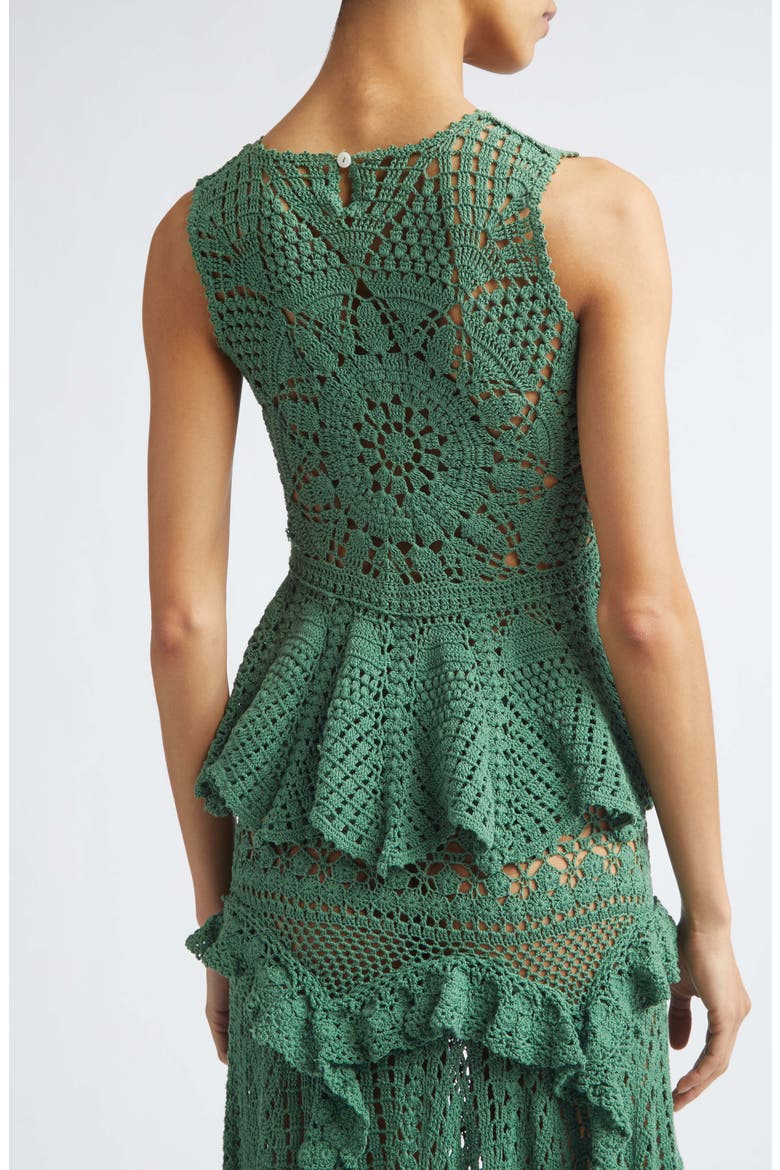 Cora Sleeveless Crochet Top, Alternate, color, SEA GLASS