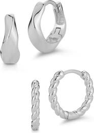 GLAZE JEWELRY Huggie Hoop Earrings Set