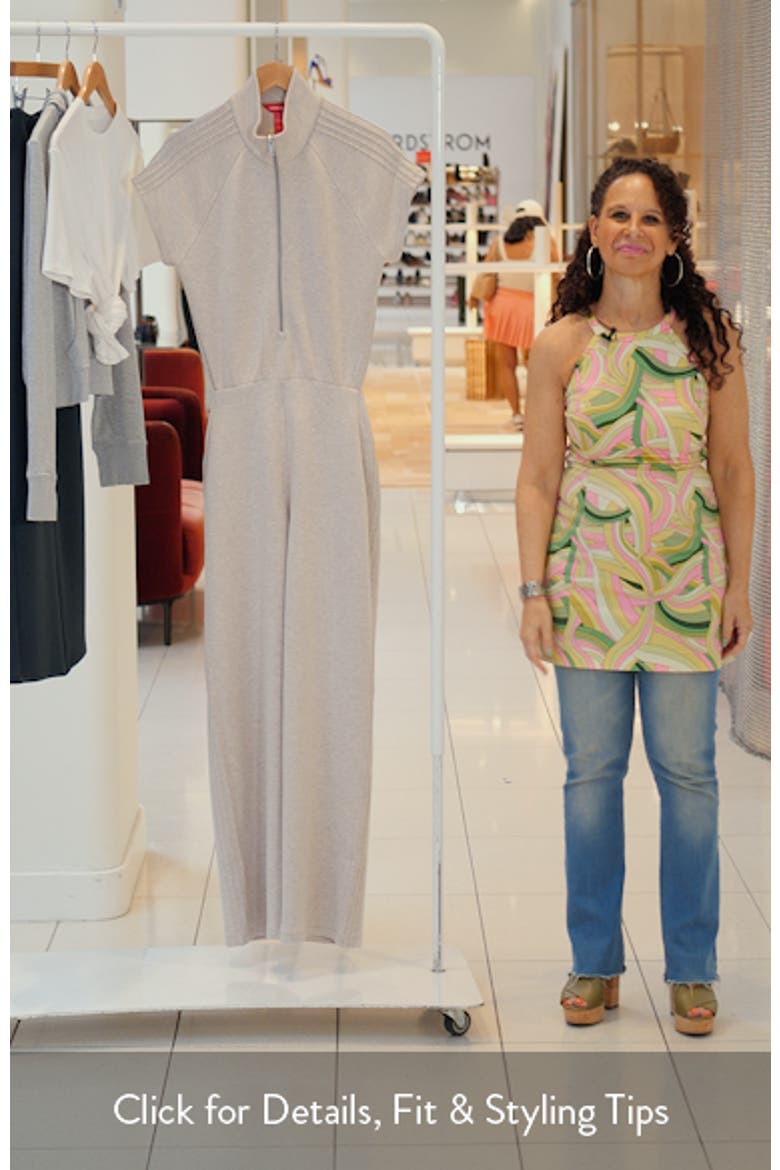 Pintuck Half Zip Jumpsuit video