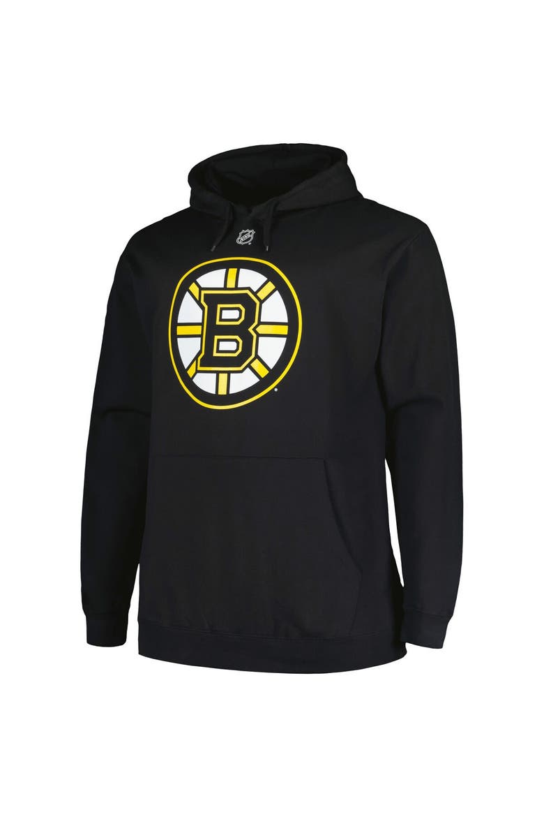 Men's Profile David Pastrnak Black Boston Bruins Big & Tall Name & Number Pullover Hoodie, Alternate, color, Black