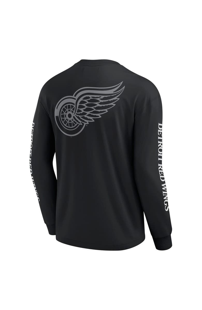 FANATICS Men's Fanatics Black Detroit Red Wings Elements Strive Long Sleeve T-Shirt, Alternate, color, Black
