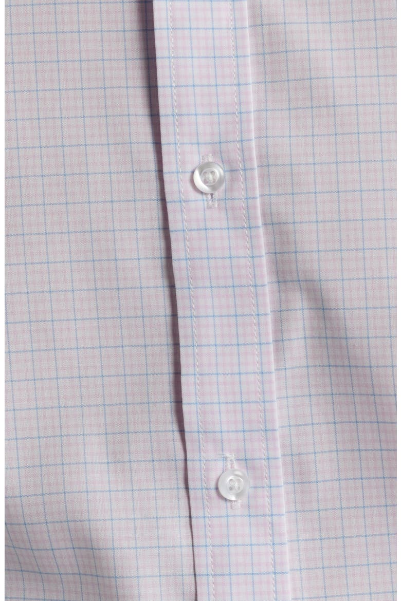 Paris Modern Fit Pink Check Cotton Dress Shirt, Alternate, color, PINK