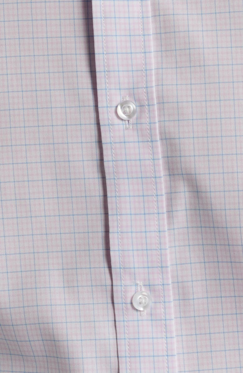 DANIEL HECHTER Paris Modern Fit Pink Check Cotton Dress Shirt, Alternate, color, 