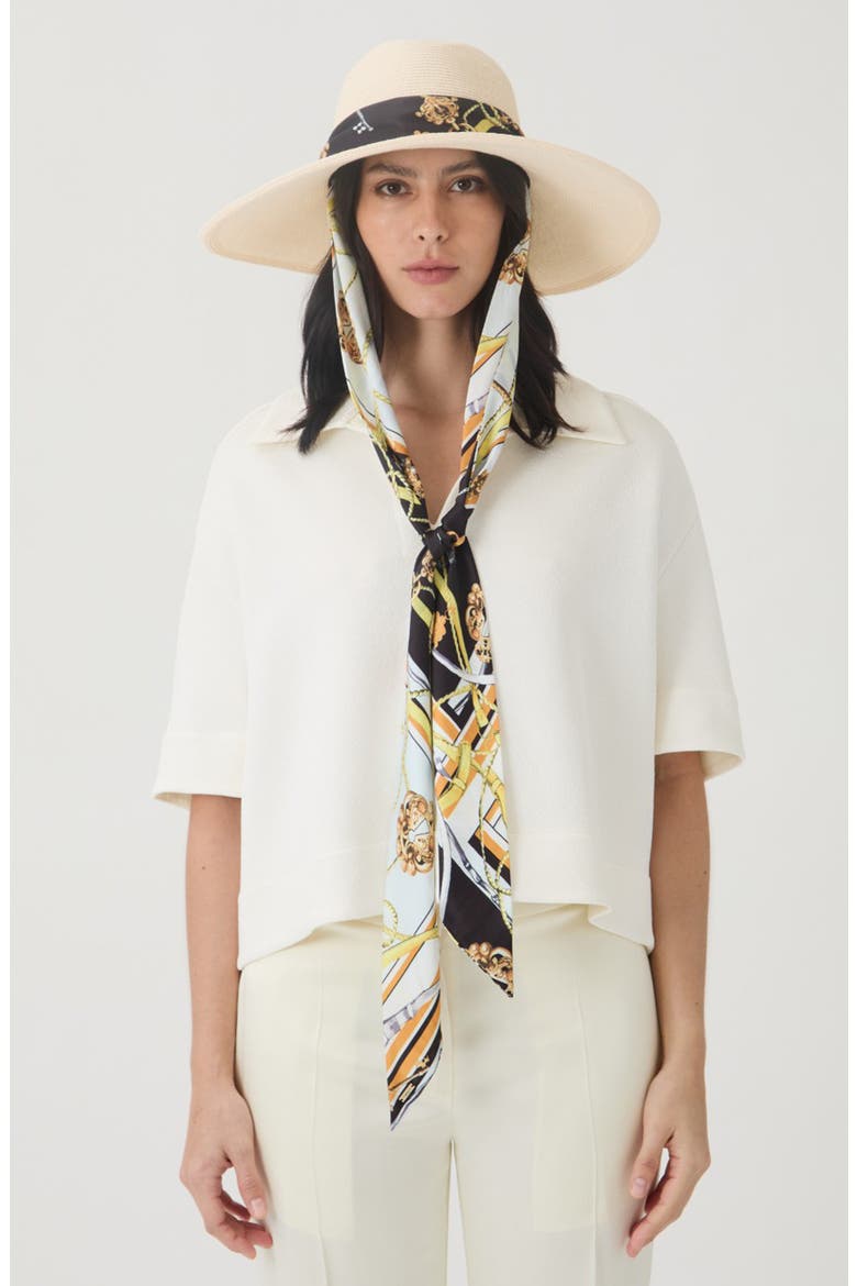 Cassidy UPF 30+ Packable Straw Fedora, Alternate, color, IVORY