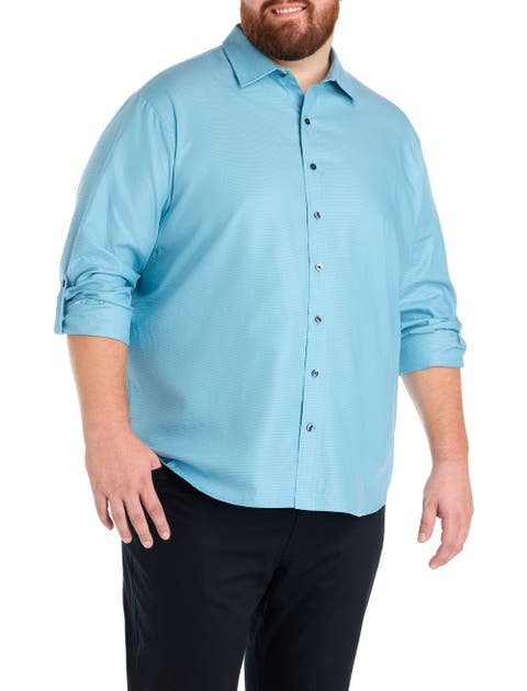 Big & Tall Textured Sport Shirt