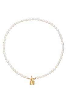 Imitation Shell Pearl French Lock Necklace