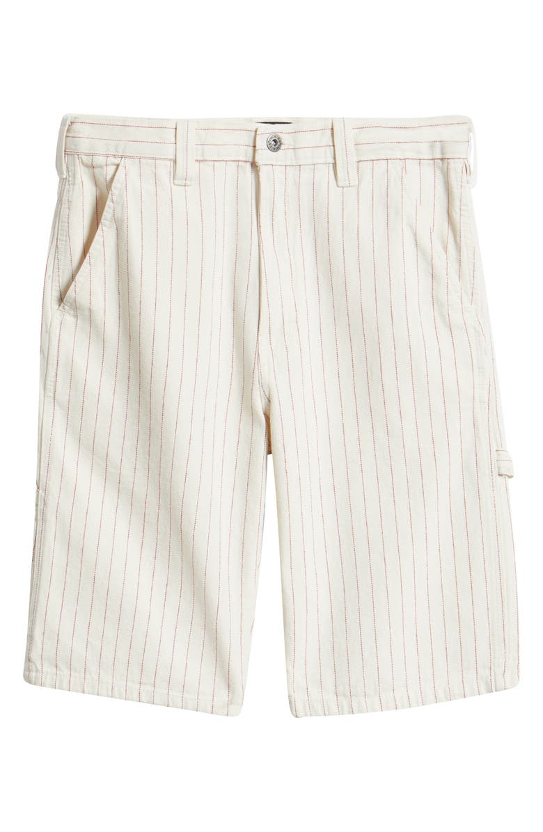 Dickies Service Stripe Canvas Carpenter Shorts, Alternate, color, Egret