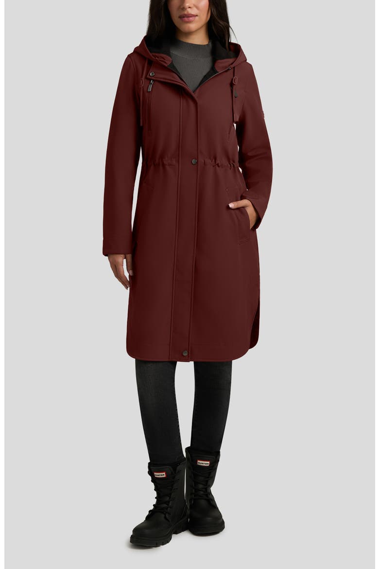 Monica Water Repellent Hooded Coat, Main, color, RUST