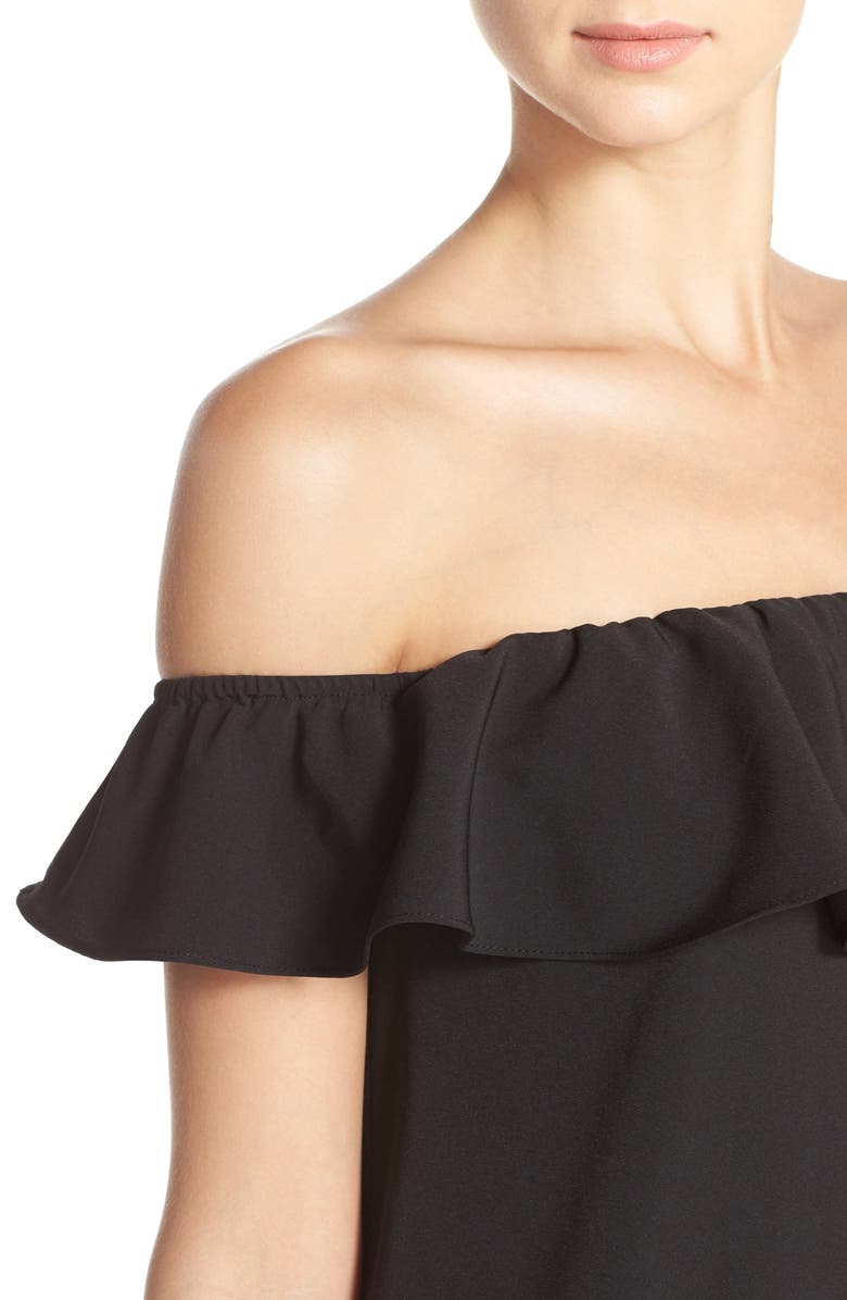 A by Amanda 'Joanna' Ruffle Off-the-Shoulder Shift Dress, Alternate, color, 