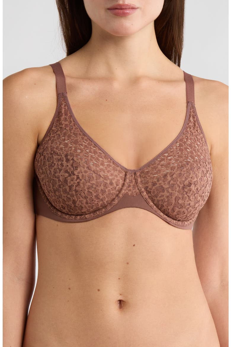 Norah Comfort Underwire Bra, Main, color, WILD BROWN