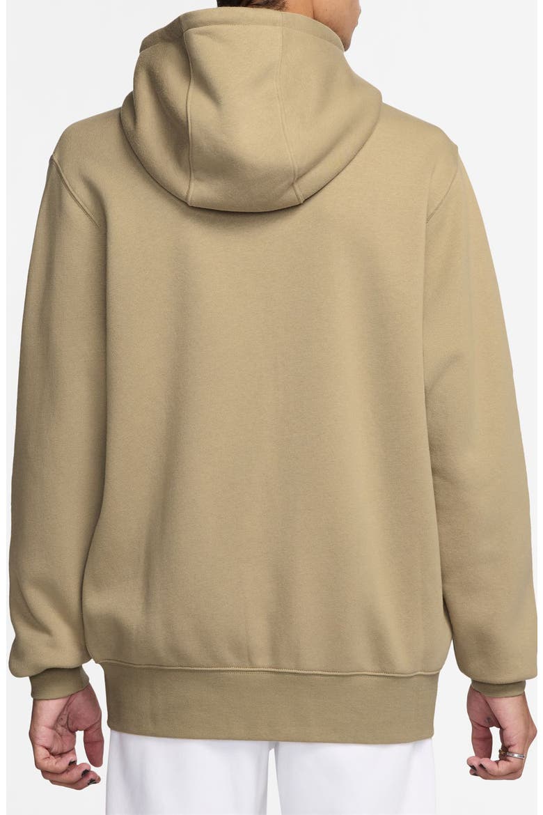Club Fleece Zip Hoodie, Alternate, color, PARACHUTE BEIGE/ WHITE