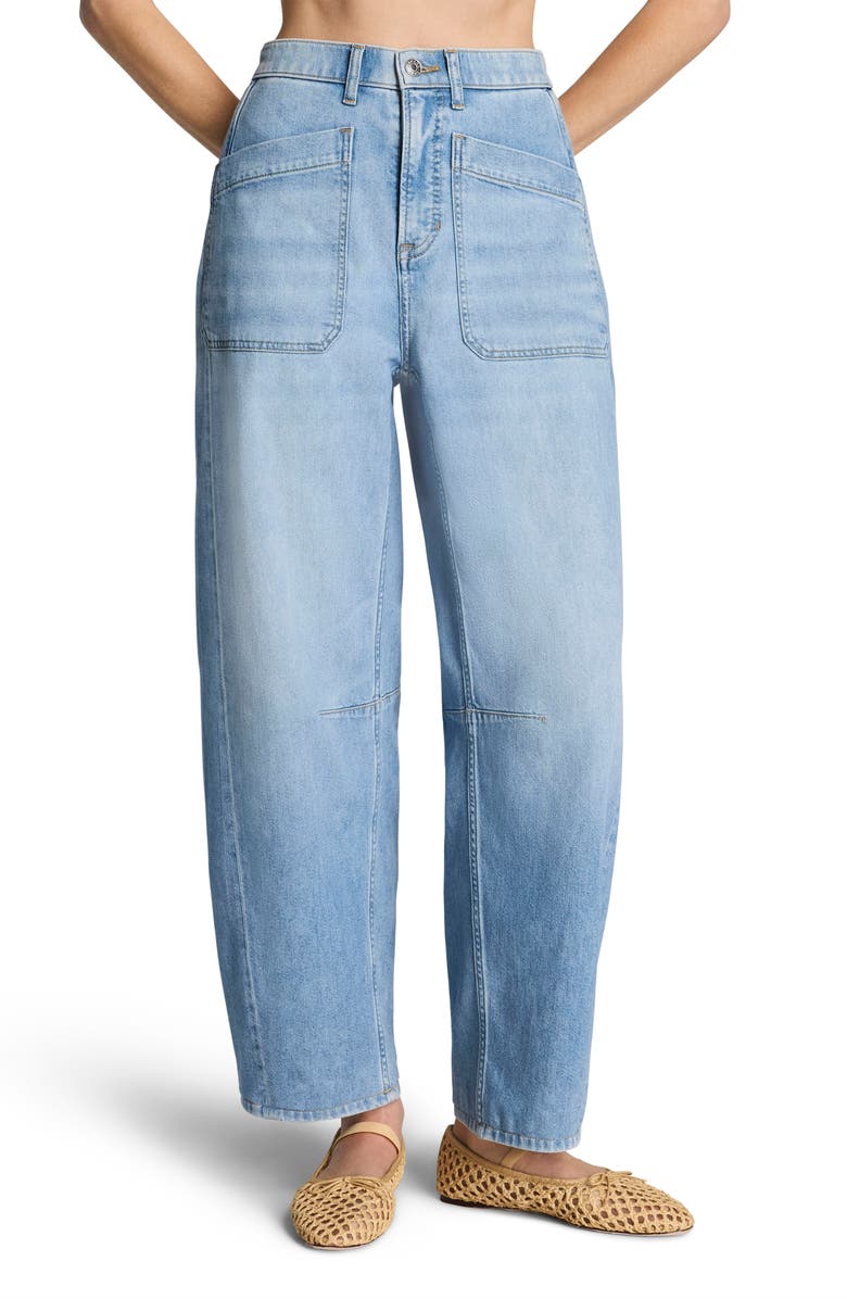 SPANX<sup>®</sup> Lightweight High Waist Barrel Leg Jeans, Alternate, color, 