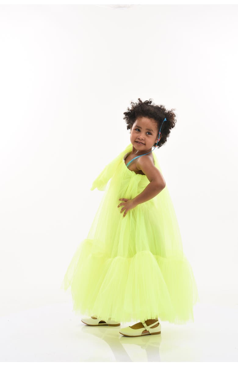 Tulleen Maggi Dress, Alternate, color, Neon Green